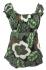 Lovely Green/ White Floaty Bold Floral Print Emily Blouse - On the shoulder or off the Shoulder - Fair Trade 100% Cotton