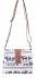 Vegan / Cruelty Free Mini Hand Bag with detachable adjustable strap - Blue Elephants on White Design - Fair Trade