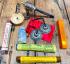 Tibetan Deluxe Meditation Gift Set contains Lord Buddha, Orange Healing, Resheswor Monastery & Astasugandha Rope Incense plus incense holder, Tingsha Bells, Tibetan Prayer Wheel and Prayer Flags