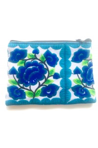 Yao Thai Hill Tribe Flower Embroidered Tribal Purse - Fair Trade