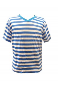 Fair Trade 100% Cotton Classic Stripey Blue / White Mens T Shirt