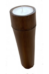 Large Bamboo Church Candle - Beautiful Vanilla Scented Tabletop Refillable Candle - Fair Trade Large Bamboo Church Candle - Beautiful Vanilla Scented Tabletop Refillable Candle - Fair Trade