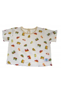 Cute Short Sleeve Soft Baby Cotton Car, Train & Bike Top - Fair Trade