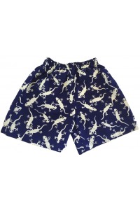 Kids Blue & White Gecko Design Shorts Ages 1 - 5 - Fair Trade Kids Blue & White Gecko Design Shorts Ages 1 - 5 - Fair Trade