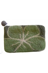 Large Felt Flower purse - Handmade - 100% wool - various colours - Fairtrade