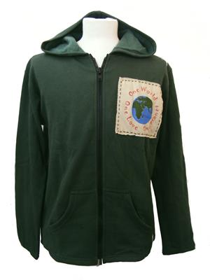 Fair Trade Green One World One Love One Planet Hoodie Fair Trade Green One World One Love One Planet Hoodie