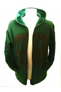 Fair Trade Green Retro Peace Hoodie Fair Trade Green Retro Peace Hoodie