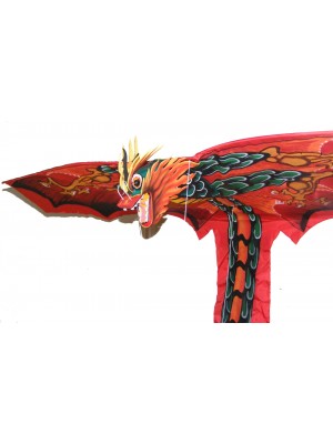 Large Traditional Handmade Red Balinese Dragon Kite