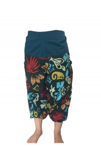 Fair Trade Sea Green Cotton Cropped 3/4 Length Beach Trousers