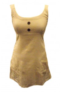 White Handloom Cotton Linen Effect Tunic Top with Coconut Buttons - Fair Trade White Handloom Cotton Linen Effect Tunic Top with Coconut Buttons - Fair Trade