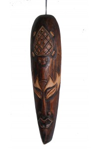 Fair Trade Handcarved 50cm Indigenous Borneo Tribal 'Long' Mask 