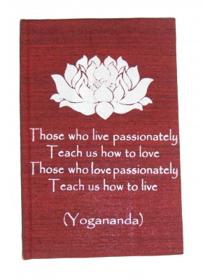 Red Passion Affirmation Hardback Notebook / Journal - Unlined Pure White Paper - 54 Sheets - Fair Trade