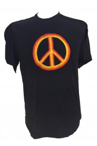 Fair Trade Embroidered Classic Peace Sign T Shirt 