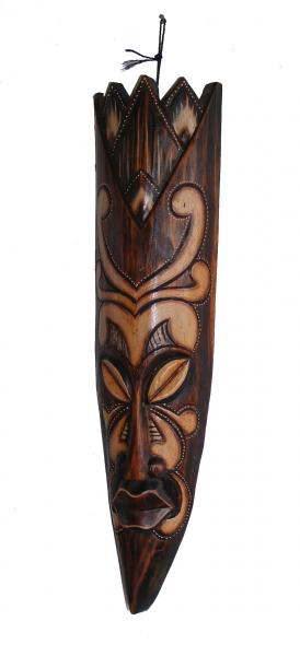 Fair Trade Handcarved 50 cm long Indigenous Borneo Tribal 'Spike' Mask 
