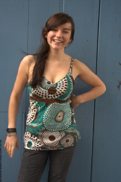 Bold Geometric Shaped Lucy Blouse - Fair Trade 100% Cotton