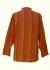 Orange Striped 100% Cotton Collarless Grandad Shirt - Fairtrade