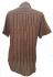 Light Brown / Dark Brown Striped Blockprint Cotton Mens Short Sleeve Shirt - Fair Trade