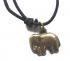 Lucky Hand Cast Bronze Elephant pendant necklace. Handmade in Kathmandu, Nepal.