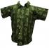 Boys Dark Green Classic Giraffe Design Short Sleeve Shirt Ages 1 - 5 - Fair Trade