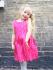 100% Cotton Classic Pink Heart Print Emily Little Girls Dress - Fair Trade