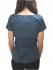 100%  Cotton Classic Round Neck  Blue / White Block Print Short Sleeve Tunic Top - Fair Trade