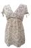Lovely White Floaty Floral Print Donatella Blouse -  Perfect for Work or Going Out- Fair Trade 100% Cotton