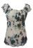 Lovely White Floaty Bold Floral Print Emily Blouse -  On the shoulder or off the Shoulder - Fair Trade 100% Cotton