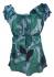 Lovely Blue / Green Floaty Bold Floral Print Emily Blouse -  On the shoulder or off the Shoulder - Fair Trade 100% Cotton