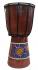 Authentic Dot Painted 40 cm high Hand Painted Djembe Drum - Fair Trade