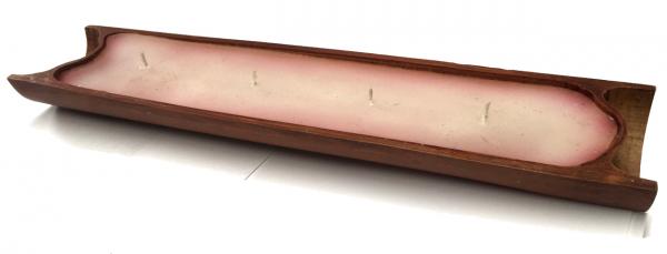 Bamboo Candle - Beautiful Coconut Scented 4 Wick Tabletop Refillable Candle - Fair Trade