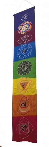 XL Rainbow Batik Seven Chakra Hanging - Hand made in Bali - Fair Trade 