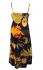 Bold Floral Patterned Dark Chocolate Brown Carmen Summer Maxi Dress - Fair Trade 100% Cotton 